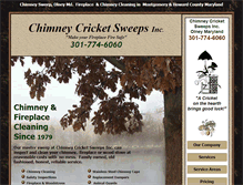 Tablet Screenshot of chimneycricketsweeps.com